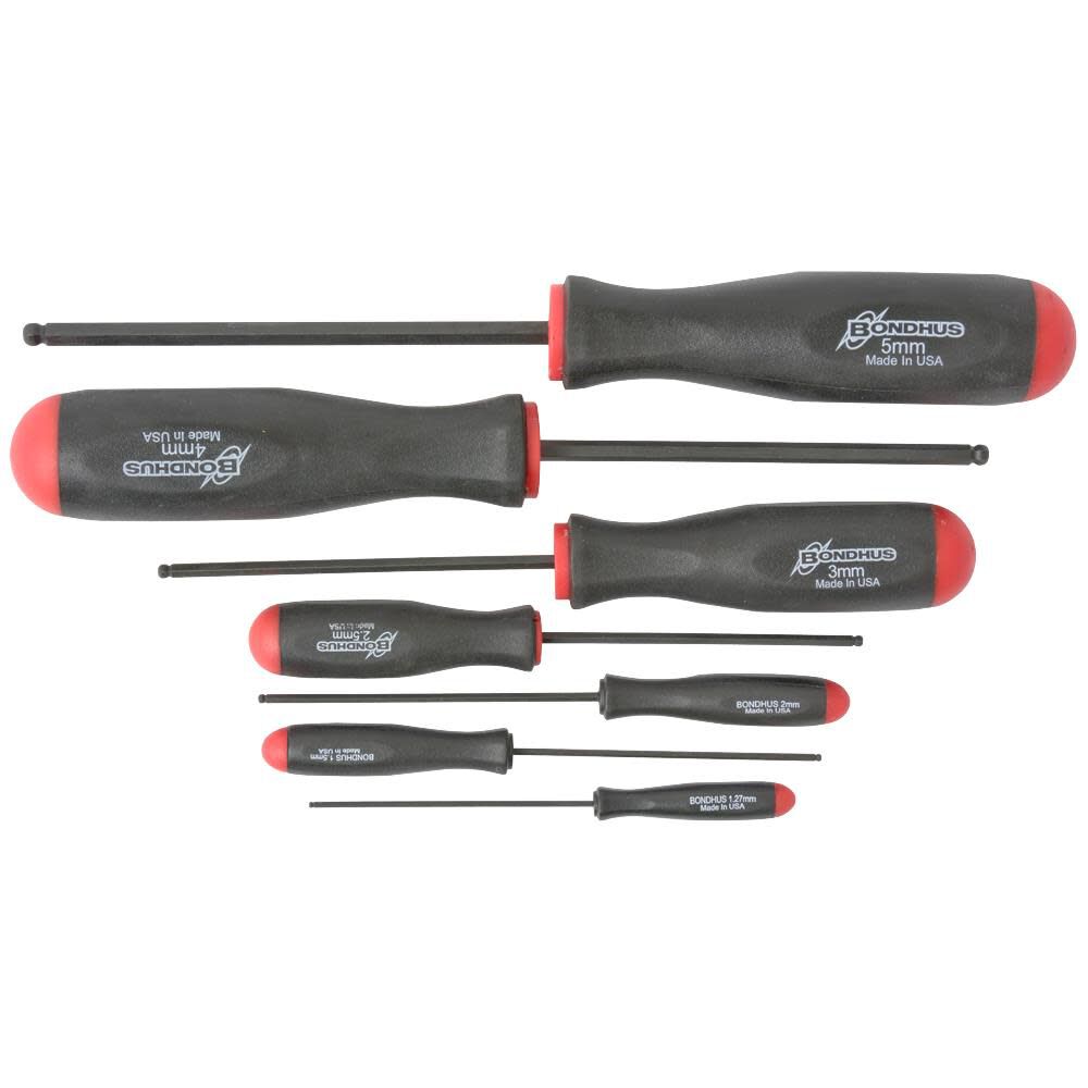 Set of 7 Ball-End Metric Screwdrivers 10687