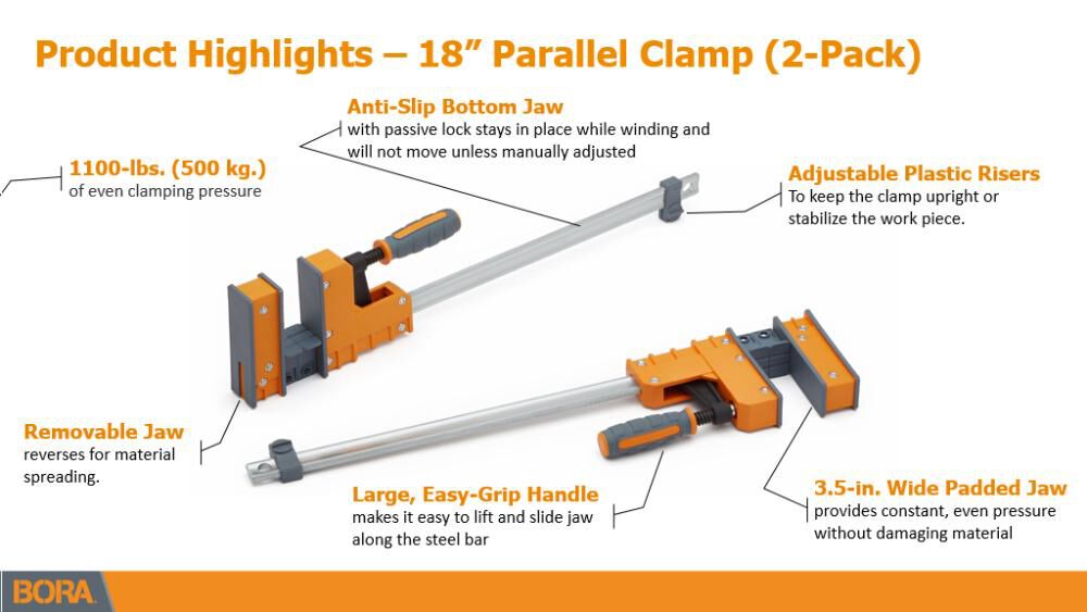 18in Parallel Clamp 2pk 571118T