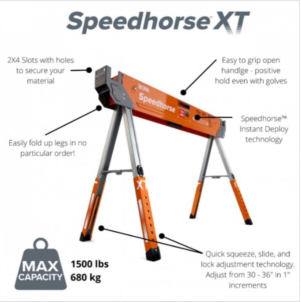 Adjustable Speedhorse XT Sawhorse Work Support System PM-4550