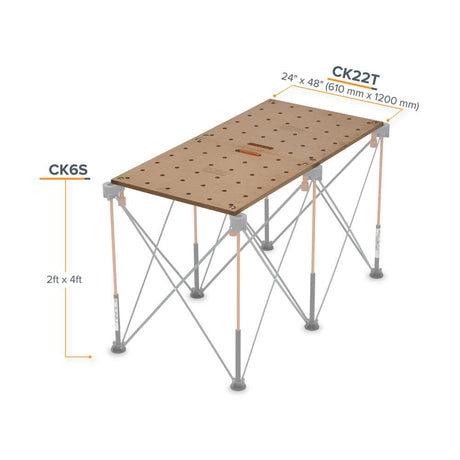 Centipede 4' x 4' Unit with Table Top 2pk and Carry Bag 2pk Bundle CK9S-CK22T-B-CK22T