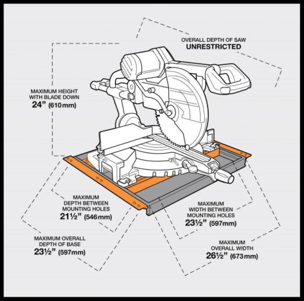 Portacube STR Miter Saw Work Station & Pedestal Roller Combo PM-8000B