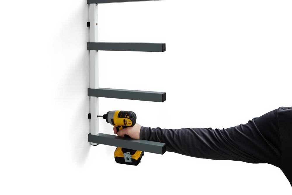 Wall Mounted Storage Rack 4 Level Gray/White PBR-0420