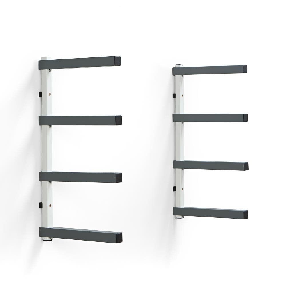 Wall Mounted Storage Rack 4 Level Gray/White PBR-0420