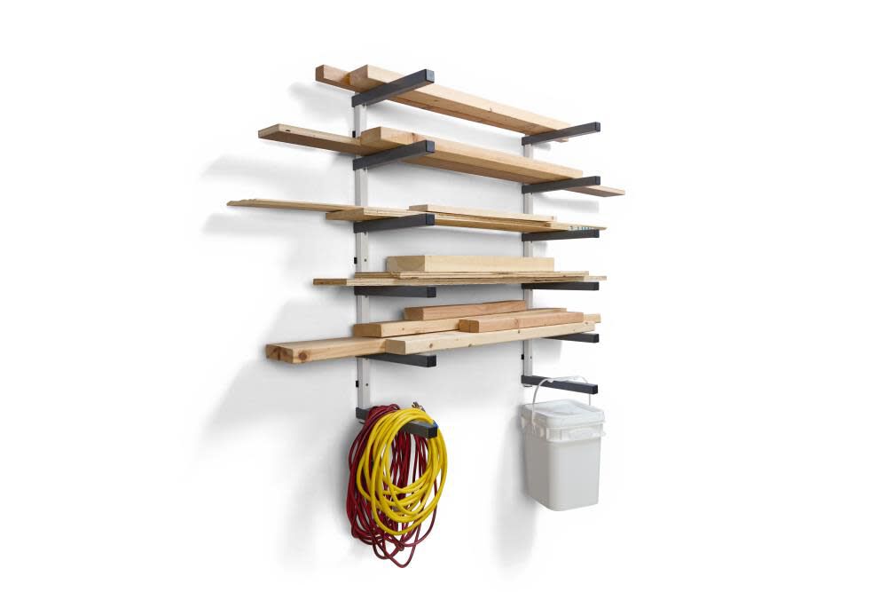 Wall Mounted Storage Rack 6 Level Gray/White PBR-0620