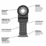 Starlock 3-Pack Bi-metal Oscillating Tool Blade OSL114JF-3