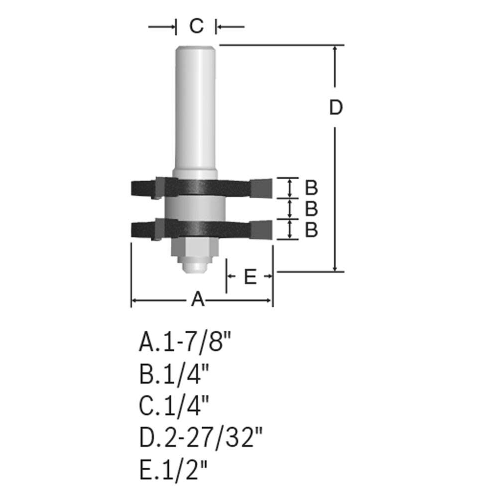 1-7/8-in Carbide-tipped Tongue and Groove Router Bit 84623M