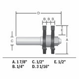 1-7/8-in Carbide-tipped Tongue and Groove Router Bit 84624MC