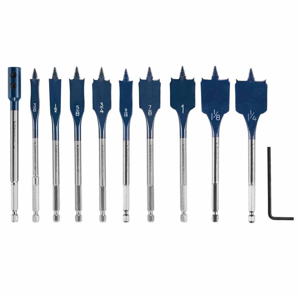 10 pc Daredevil Standard Spade Bit Set DSB5010