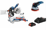 10in Miter Saw & 18V 5in Random Orbit Sander Kit Bundle CM10GD-GEX18V-5N-KIT