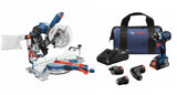 10in Miter Saw with 18V EC Flexiclick 5 In 1 Drill Driver Kit Bundle CM10GD-GSR18V-535FCB