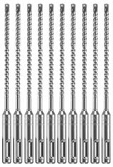 10pc 3/16in x 4in x 6 1/2in SDS plus Bulldog Xtreme Carbide Rotary Hammer Drill Bits HCFC2011B10