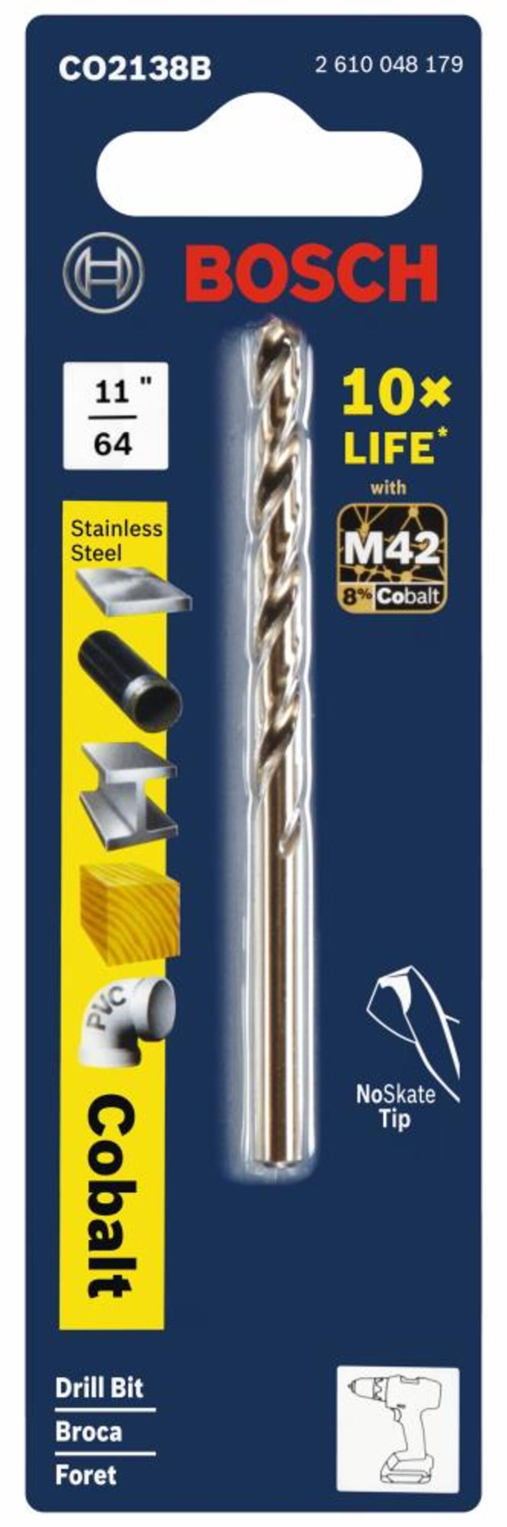 11/64 In. X 3-1/4 In. Cobalt M42 Drill Bit CO2138B