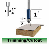 1/2-in Carbide-tipped Flush Trimmer Router Bit 85266MC