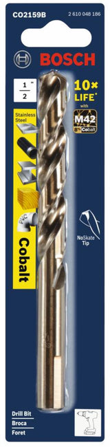 1/2 In. X 6 In. Cobalt M42 Drill Bit CO2159B