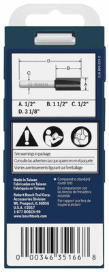 1/2-in Carbide-Tipped Straight Router Bit 85242MC