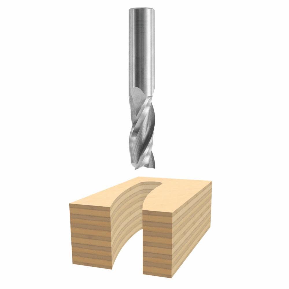 1/2in x 1 1/4in Solid Carbide 3 Flute Upcut Spiral Bit 85961M