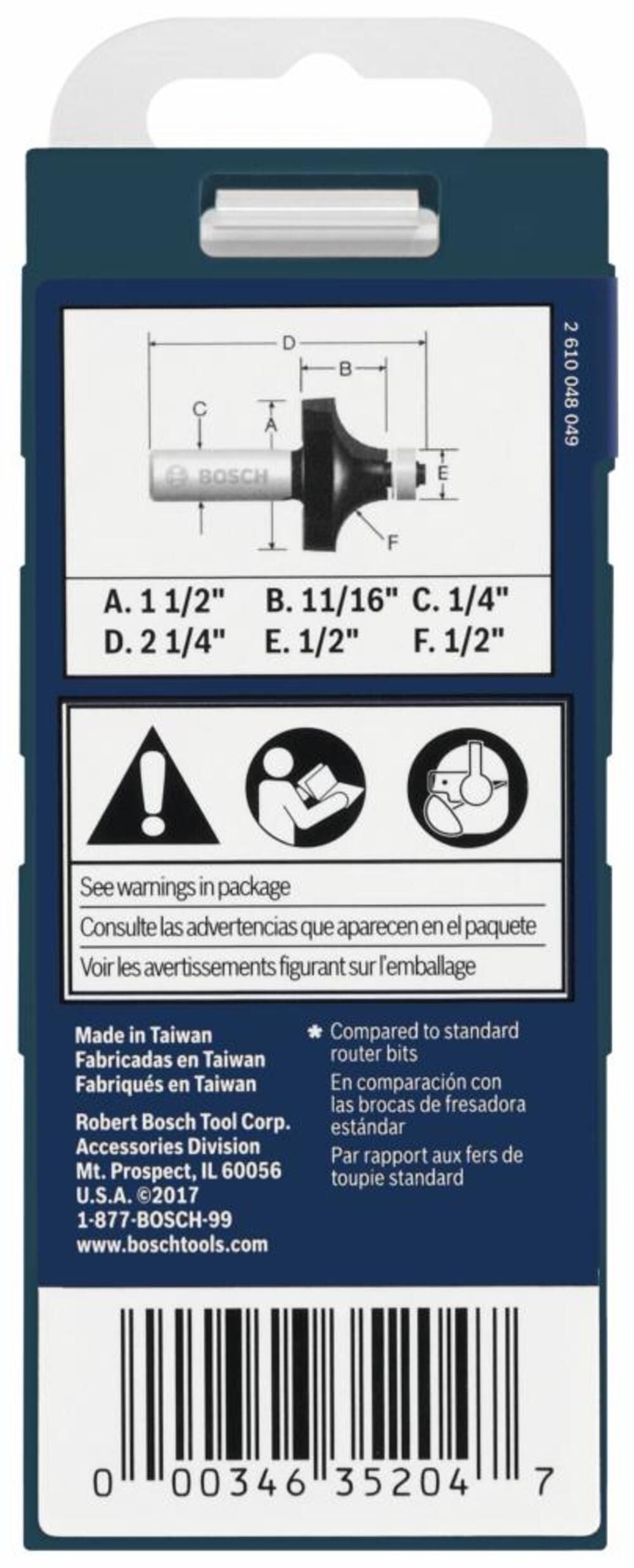 1-1/4-in Carbide-tipped Classical Router Bit 85297MC