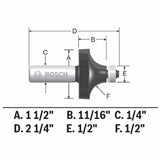 1-1/4-in Carbide-tipped Classical Router Bit 85297MC