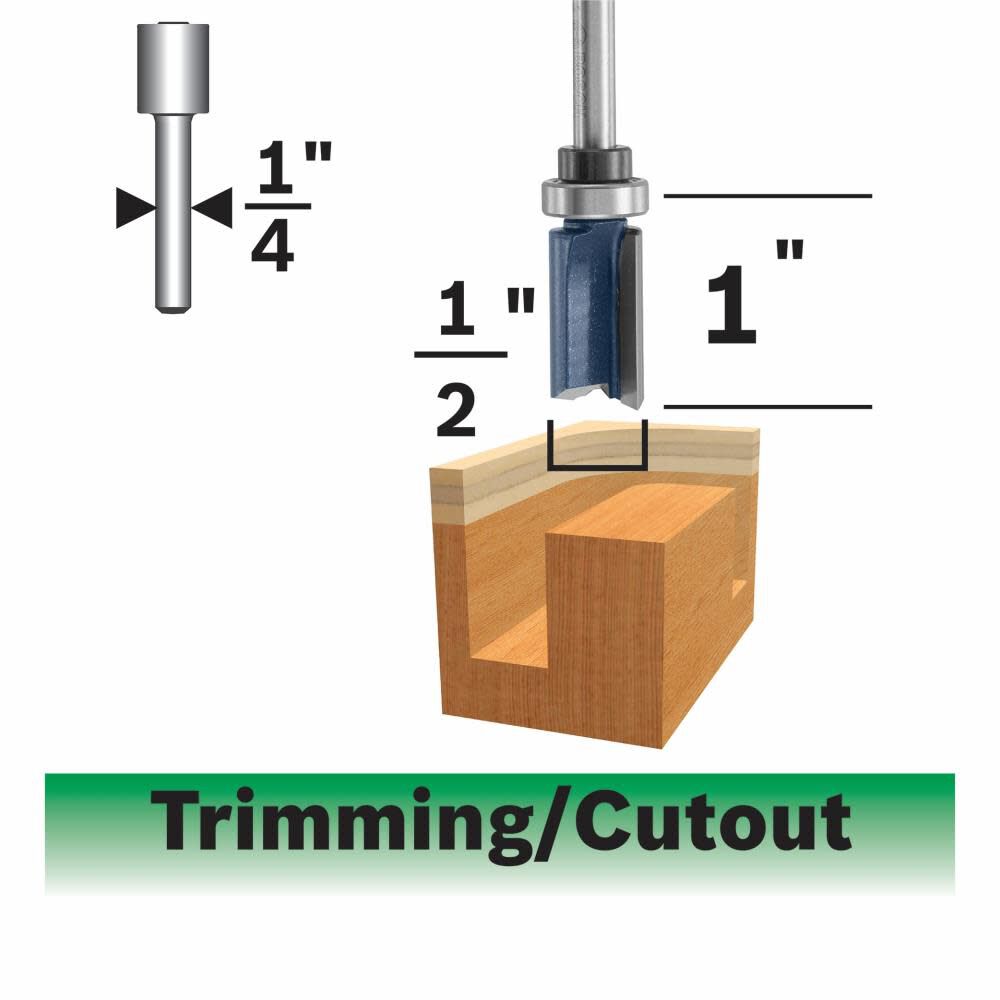 1-1/2-in Carbide-tipped Straight Router Bit 85680MC