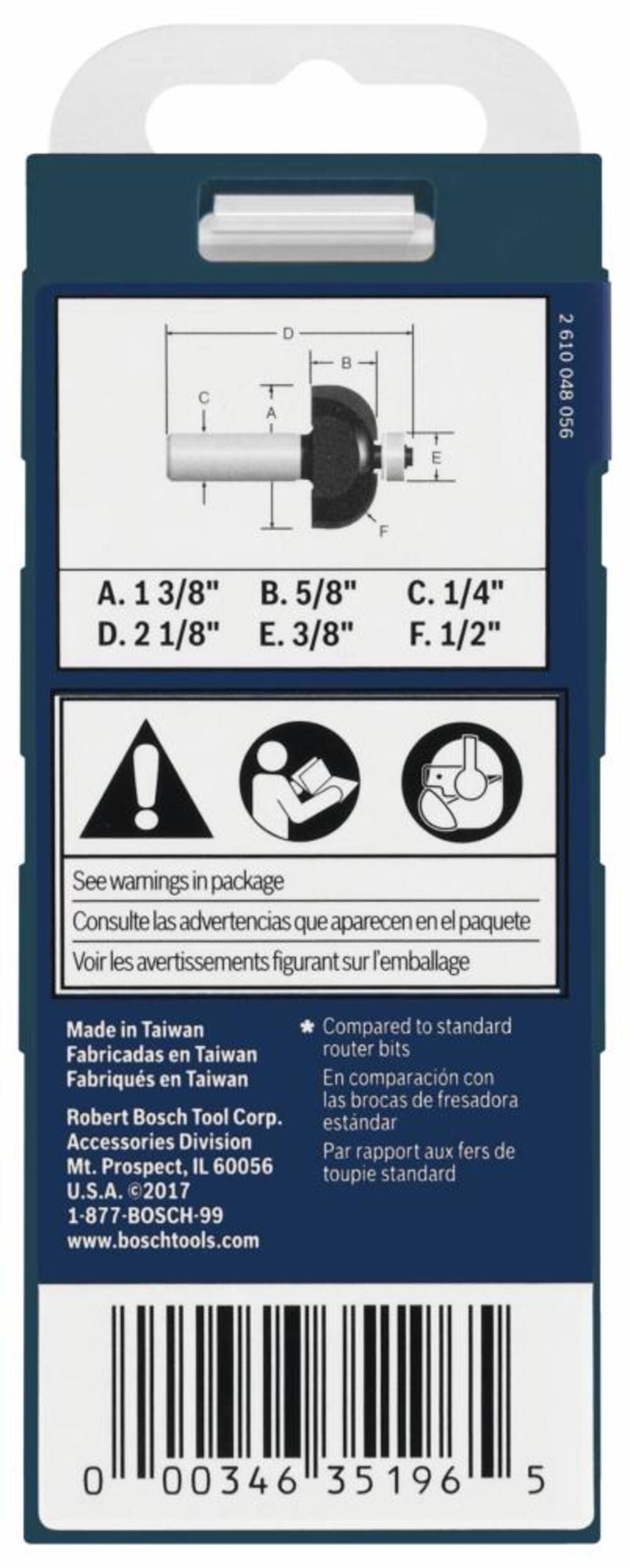 1-1/4-in Carbide-tipped Classical Router Bit 85207MC