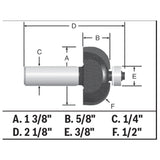 1-1/4-in Carbide-tipped Classical Router Bit 85207MC