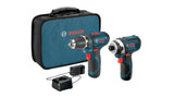 12-volt 2-Tool Power Tool Combo Kit with Soft Case (2-Batteries Included and Charger Included) CLPK22-120