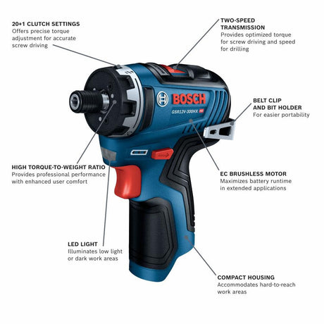 12V Max Brushless 1/4 In. Hex Two-Speed Screwdriver (Bare Tool) GSR12V-300HXN