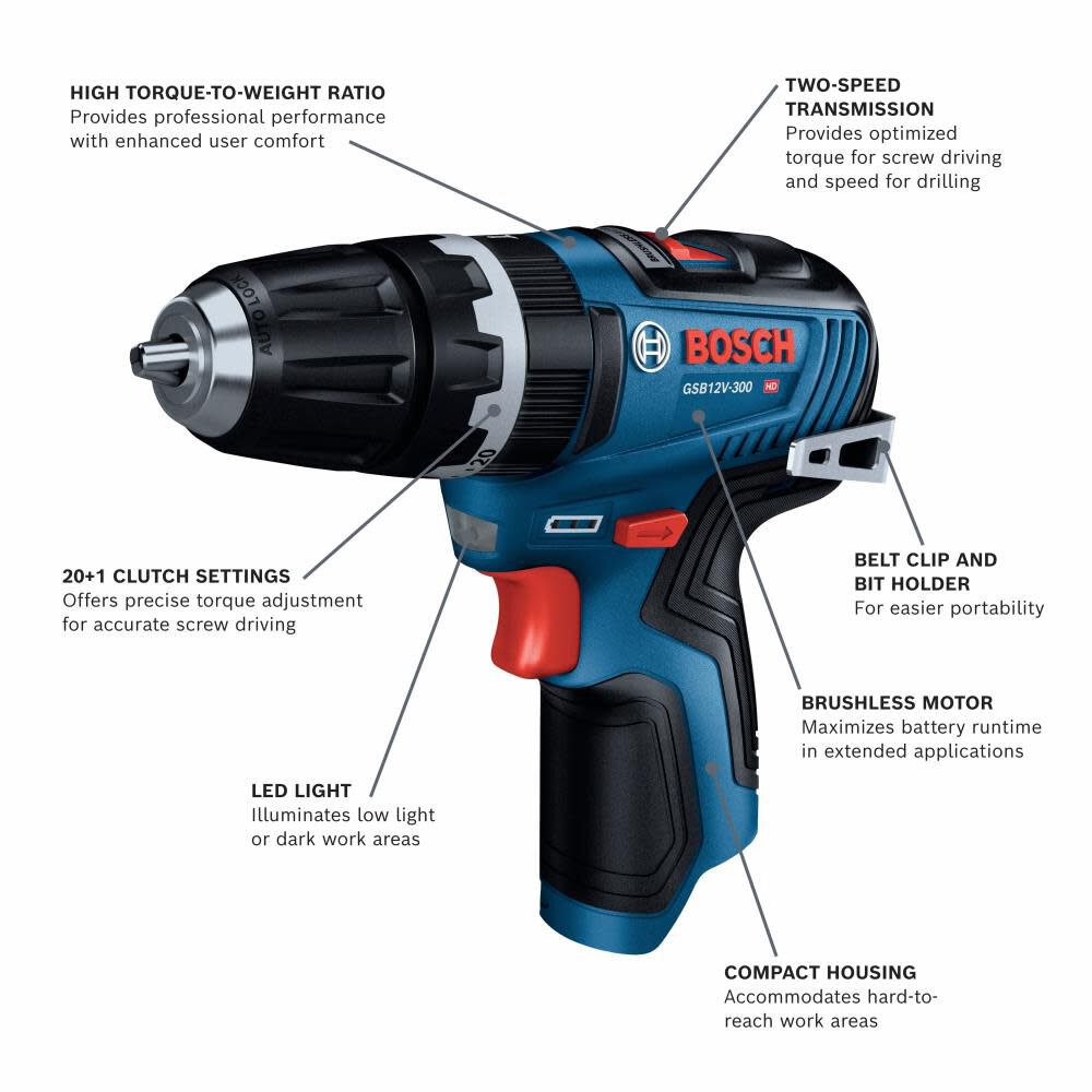 12V Max Brushless 3/8 In. Hammer Drill/Driver (Bare Tool) GSB12V-300N