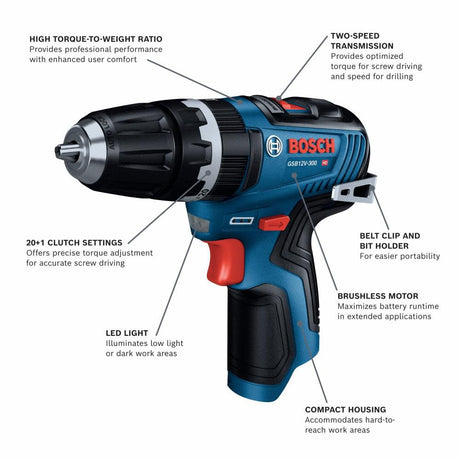 12V Max Brushless 3/8 In. Hammer Drill/Driver (Bare Tool) GSB12V-300N