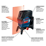 Red 100-ft Self-Leveling Indoor/Outdoor Cross Beam Cross-line Laser Level GCL100-80C