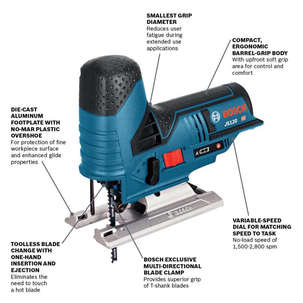 12V Max Jig Saw Barrel Grip (Bare Tool) JS120N