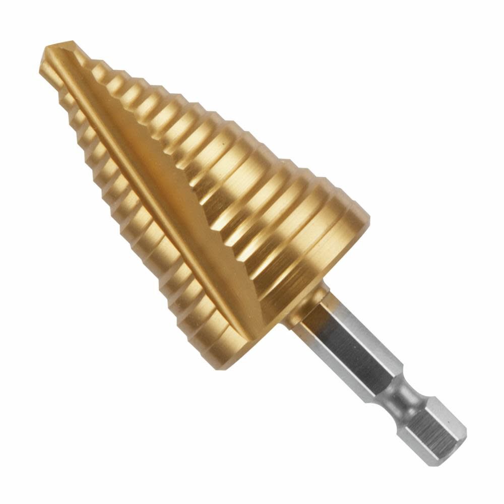 1/4 In. to 1-1/8 In. Titanium-Coated Impact Step Drill Bit IMSD46405