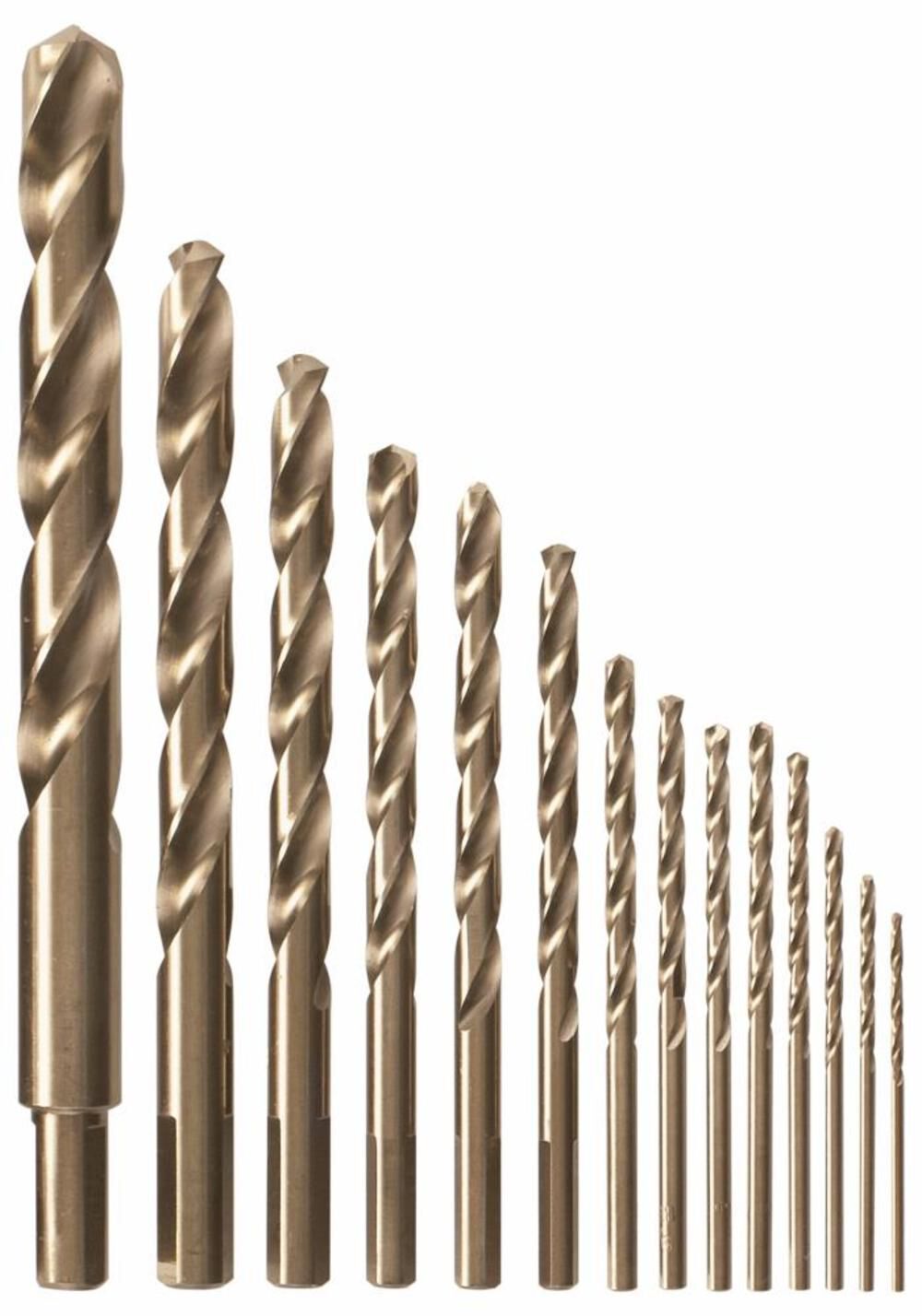 14-Piece Assorted Cobalt Jobber Length Twist Drill Bit Set CO14B