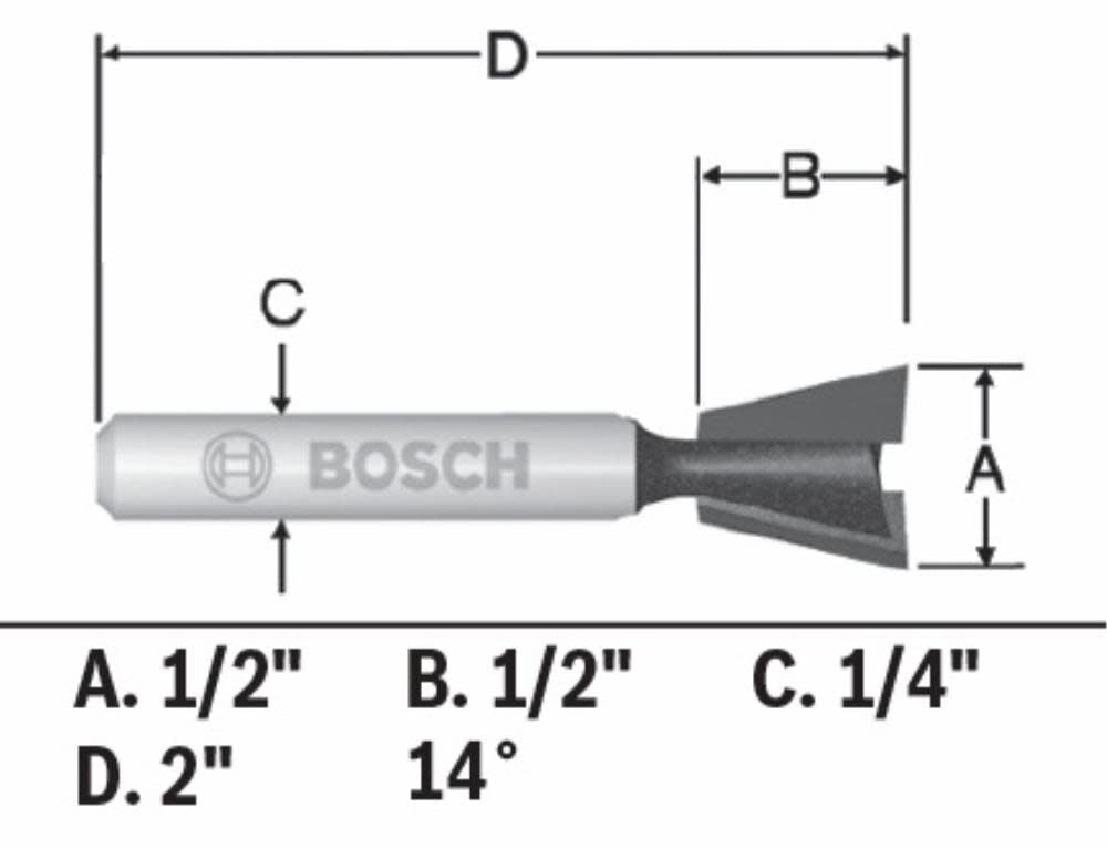 1/2-in Carbide-Tipped Dovetail Router Bit 84703MC