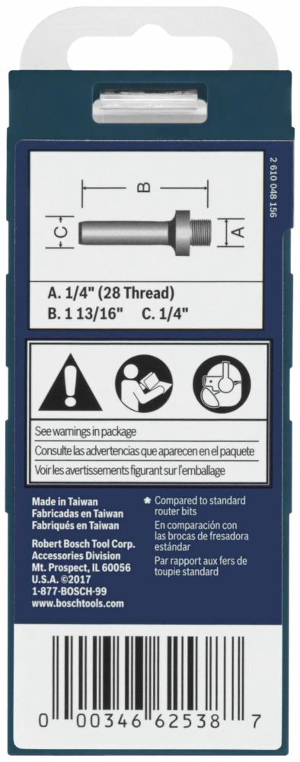 Carbide-Tipped Arbor Lock Mortising Router Bit 82816MC