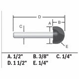 1/2-in Carbide-tipped Core Box Router Bit 85446MC