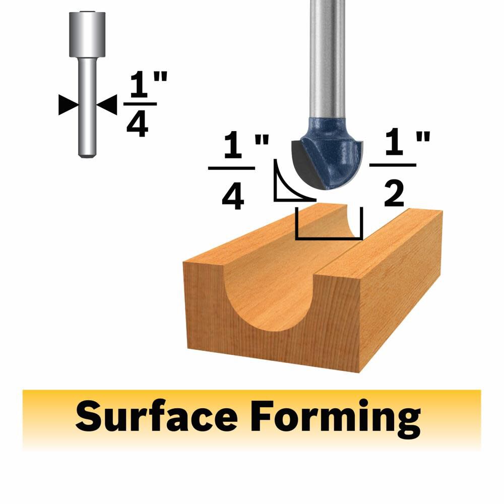 1/2-in Carbide-tipped Core Box Router Bit 85446MC