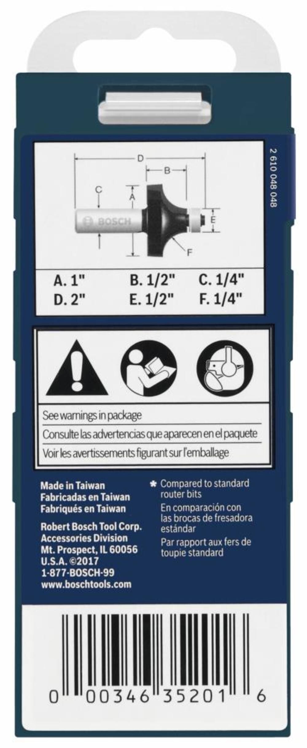 1-in Carbide-tipped Classical Router Bit 85294MC