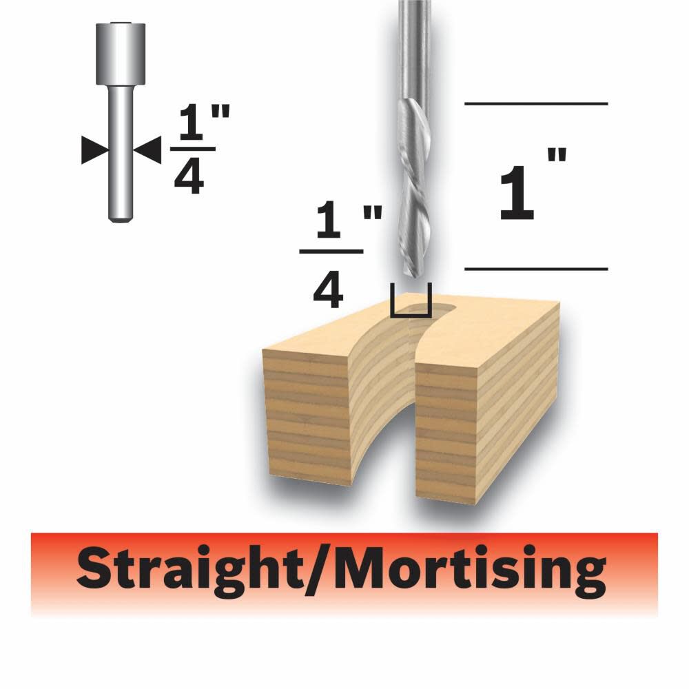 1/4-in Solid Carbide Downcut Spiral Router Bit 85903MC