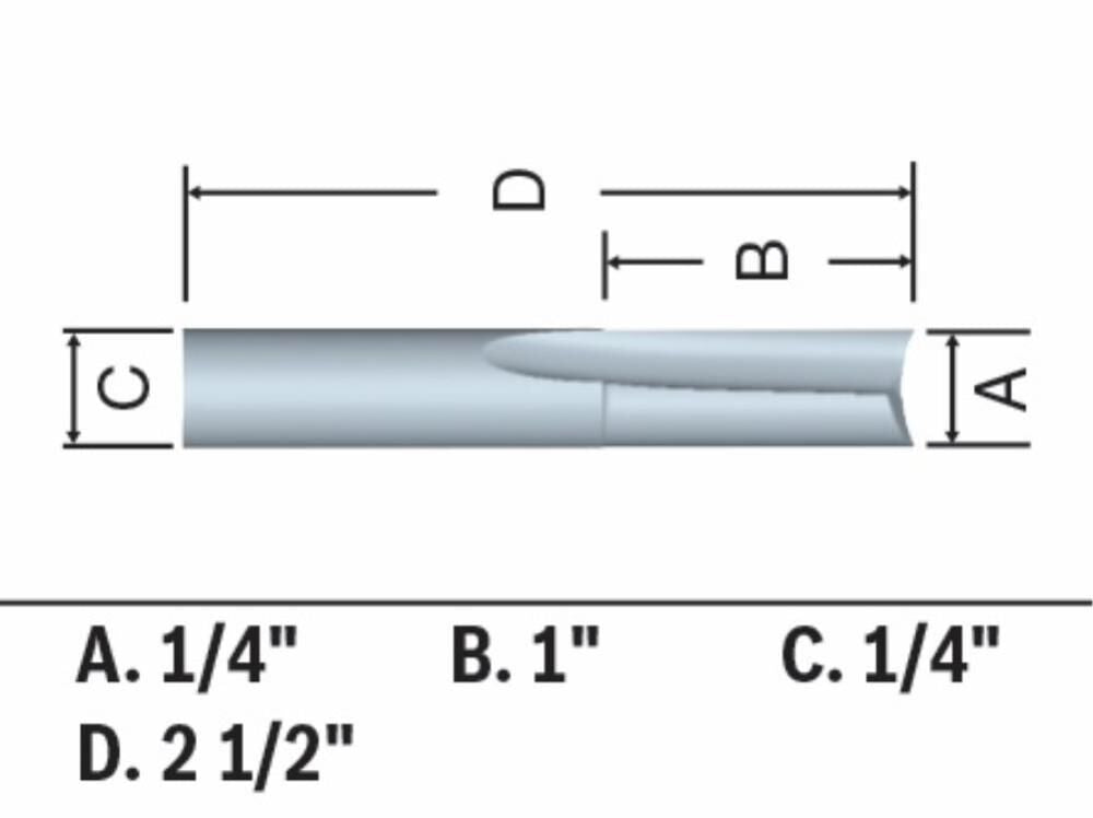 1/4-in Carbide-Tipped O-flute Router Bit 86010MC