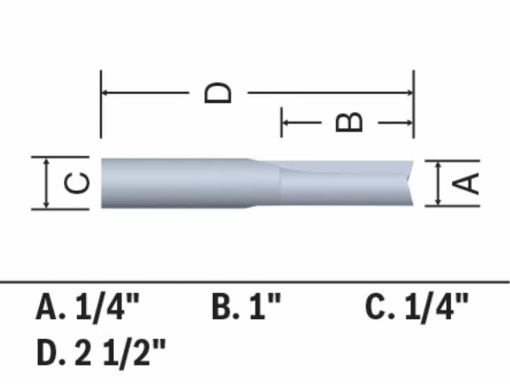 1/4-in Carbide-Tipped Straight Router Bit 85987MC