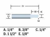 1/4in x 25/64in Solid Carbide Veining Router Bit 85283MC