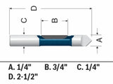 1/4-in Carbide-Tipped Concave Fluted Pilot Panel Router Bit 85244MC