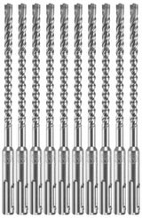 1/4in x 4in x 6in SDS plus Bulldog Xtreme Carbide Rotary Hammer Drill Bits 10pc HCFC2041B10