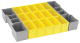 17 pc. Organizer Insert Set for L-Boxx System ORG1A-YELLOW