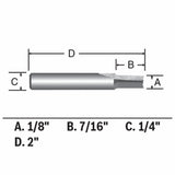 1/8-in Solid Carbide Straight Router Bit 85213MC