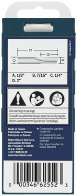 1/8in x 7/16in Solid Carbide Single Flute Straight Router Bit 85209MC