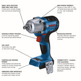 18-volt Variable Speed Brushless 1/2-in square Drive Cordless Impact Wrench (Bare Tool) GDS18V-330CN