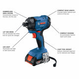 18-volt 1/4-in Cordless Impact Driver (1-Battery Included, Charger Included and Soft Bag included) GDR18V-1400B12