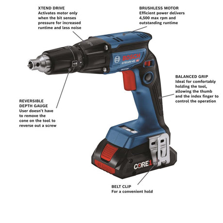 GTB18V-45B15 4-Amp 18-volt Lithium Ion (li-ion) Brushless Screw Gun Kit GTB18V-45B15